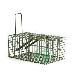 Strong Metal Trap Cage Pest Control 33cm 13in Catching Rat Auto Close Door Cath Rodent Mouse Indoor Outdoor Thick Steel Wire for Long Term Usage Spring Trick Mice Alive