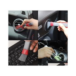 Cleaning Brushes Car Air Conditioning Exhaust Brush Microfiber Grille Detail Curtain Dust Removal Brushs Cleanings Tool Sn4713 Drop Dhdcs