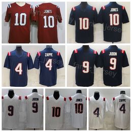 Men Football 9 Matthew Judon Jerseys 10 Mac Jones 4 Jarrett Stidham Colour Rush Team Navy Blue Red White Grey Colour Embroidery And Sewing For Sport Fans Breathable