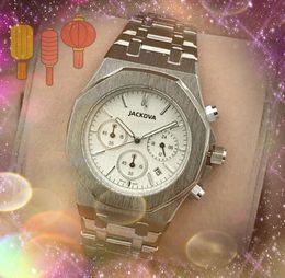 Top Brand Popular quartz mens time clock watches 42mm automatic quartz movement stainless steel rubber belt leisure business switzerland wristwatch gifts