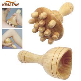 Full Body Massager Wooden Swedish Cup Mushroom Wood Therapy Tools for Anti Cellulite Lymphatic Drainage Muscle Relaxation 221208
