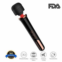 Full Body Massager Super Strong Handheld Wand 10 Speeds Rhythm 5 Programmes Muscle Pain Therapy Relaxation Tools 221208