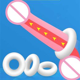 Cockrings sex toy Silicone Male 3PCS Foreskin Corrector Resistance Ring Delay Ejaculation Penis s Sex Toys for Men Daily/Night Cock