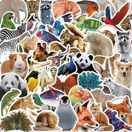 50Pcs Painting Animal Stickers Non-Duplicate Waterproof Vinyl Sticker for Laptop Skateboard Luggage Water Bottle Guitar Helmet Car Decals Kids Gifts