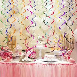 Party Decoration 6Pcs/Pack Happy Birthday Decorative Wedding Ceiling Hanging Swirl For Baby Shower Halloween Decor