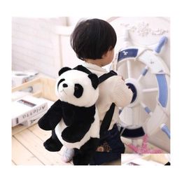 Plush Backpacks Panda Stuffed Animal Bag Girls Boys Adjustable Schoolbags Garten Backpack Toys Children Gifts 29 Drop Delivery Animal Dhbss