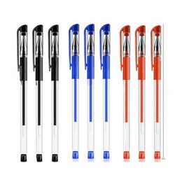 High quality Red blue green black 0.5 mm Nib ink Gel pen Business officeSchool student stationery Supplies