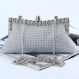 Factory Retaill Whole brand new handmade pretty aluminum sheet evening bag clutch with satin for wedding banquet party pormMo295w