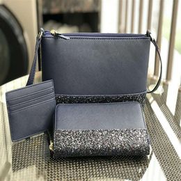brand designer women bags handbags glitter mini crossbody wallet card holder sets cross body shoulder bags purses Clutch Wristlet 242I