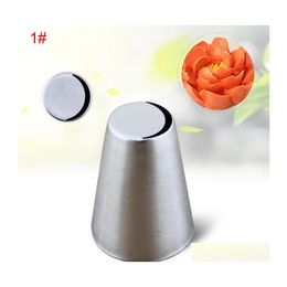 Cake Tools 12 Styles Diy Decorating Mold Reusable Stainless Steel Pastry Nozzle Tip Food Grade Easy Cleaning Dessert Decora Homefavor Dhys5