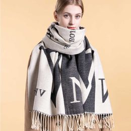 Scarves Hat glove suit scarf new women's fashion warm thick double wool cashmere feel Digner winter custom luxury brand