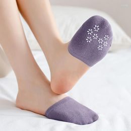 Women Socks 5Pairs Women's Summer Thin Half Palm Sock Fashion Solid Color Ladies High Heels Non-Slip Invisible TJ3163