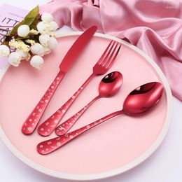 Dinnerware Sets 4pcs/set Year 2023 Merry Christmas Spoons Fork Xmas Party Tableware Ornaments Decorations For Home Table Navidad