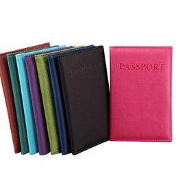 Fashion Faux Leather Travel Passport Holder Cover ID Card Cover Case Bag Passport Wallet Protective Sleeve Storage Bag277Z