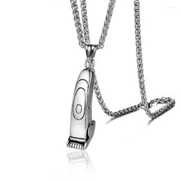 Pendant Necklaces Punk Titanium Stainless Steel Razor Shaver Barber Pendants Necklace For Men Fashion Jewellery Never Fade