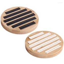 Jewelry Pouches 2 Pcs Wood Ring Display Holder Stand Organizer Counter Exhibit Storage Tray