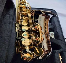 Japon Brand Yanagisawa A902 Saxophone Alto EB Black Nickel Gold Button Alto SAX TOP MUSICAL MUSICAL AVEC PPIEEL6558765