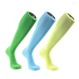 Men's Socks Compression For Men Women Travel Pressure Circulation Anti-Fatigu Knee High Fashion Mens Candy Colours Stocking