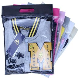 50 pcs Zipper top clothes bag slider zip lock plastic bag with non woven handle Custom logo printing Non Woven Foldable Shopping B316r