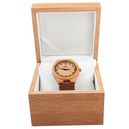 Natural Bambus Flip Watch Box Hochwertige Uhrengeschenkverpackung Bambus Uhren Box239W
