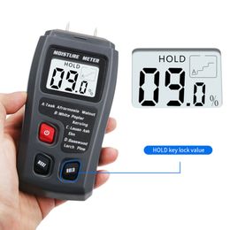 0-99.9% Two Pins Digital Wood Moisture Metre Wood Humidity Tester Hygrometer Timber Damp Detector Large LCD Display