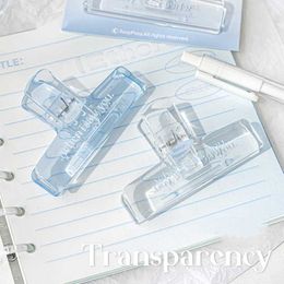 1pcs Saw You Series Paper Clip Acrylic Transparent Memo Note Ticket Holder Clamp Organizer Office School A7256