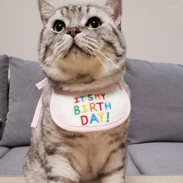 Dog Apparel Pet Cat Bib Holiday Birthday Supplies Triangular Binder