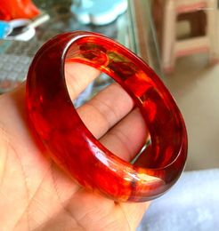 Bangle 58-65mm %100 Certified Natural Mexico Red Sky Amber Bracelet