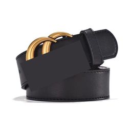 Belts for Women Designer men belt fashion leather black brown cintura business classic double letter smooth metal buckle decorate jeans luxury thin belts