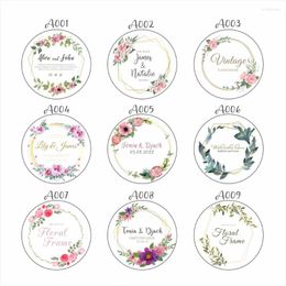 Party Supplies Label Flower Stickers Custom Logo Wedding Birthday Sticker Personalised Design Your Gift Box Seal