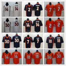 Man Football 4 Brett Rypien Jersey 2 Pat Surtain II 7 John Elway 18 Peyton Manning 30 Terrell Davis Team Navy Blue White Orange Vapour Colour Rush For Sport Fans Uniform