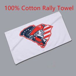 Custom Rally Towel Soft 100% Cotton Sports Event Advertising Campaign Celebrating White Blank Sublimation for Screen Print Towel Slogan Cheer up Banners