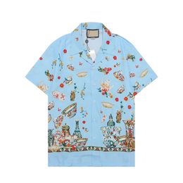 2023 Designer Shirts Beach Shorts Mens Hawaii Floral print bowling shirt Casual Shirts Men Short Sleeve Pants Variety Dress m-3xl