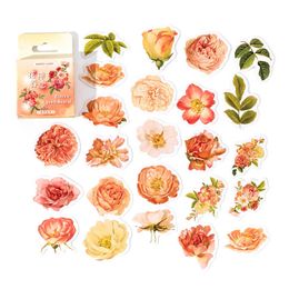 46pcs Flora's Sentimental Stickers Set Blooming Flower Plant Adhesive Note Memo for Diary Album Decoration A7204