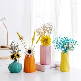 Vases Home And Garden Decor Fashion Ceramics Dried Flowers Vase Decoration Accessories For Living Room