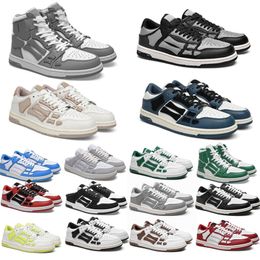 Designer Casual Shoes Men Women AIVIIRI Bone Head Sneakers Low Top Flat Leather Black White Pink Red grey yellow brown Sports Shoes wholesale size36-44