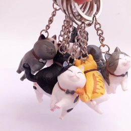 cute cartoon cat keychains colorfuls animal key ring bag car pendant party gift 9 styles