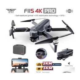 Electric/Rc Aircraft Sjrc F11S 4K Pro 5G Wifi 3Km Fpv Gps With Hd Camera 2Axis Gimbal Brushless Foldable Rc Drone Quadcopter Rtf Vs Dhwy8