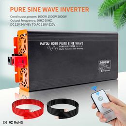 Power Inverter AC to DC Converter Pure Sine Wave Inverter 2000W 4000W DC 12V 24V 48V to AC 110V 230V Support USB TYPE-C and LCD
