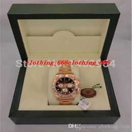 Factory Supplier Luxury original Box 116505 40mm Black Dial Rose gold Stainless Steel Automatic Mens Men's Watch Watches2729