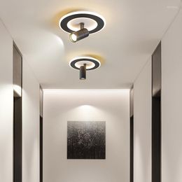 Chandeliers LED Chandelier For Bedside Aisle Corridor Balcony Entrance Lustre Avize Black/white Modern Lights Home Lighting