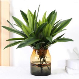 Decorative Flowers 25.2 Inch Artificial Large Agave Tropical Succulent Aloe Plant Green Cactus Succulents For Home Shop Table Garden