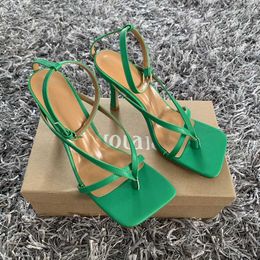 Strap Women Ankle Sandals Summer Fashion Brand Thin High Heels Gladiator Sandal Narrow Band Party Dress P c