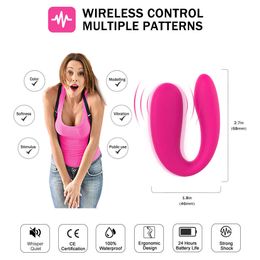 Full Body Massager Sex toys masager Vibrator U Shape Dildo G Spot Clitoris Stimulator Couple Vagina Massage Toys For Women Erotic Female Masturbation 3WXD MCON