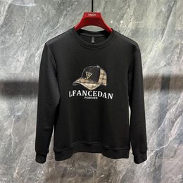 2022 Men's Sweatshirts Spring and Autumn New Fashion Brand Cotton Hot Diamond Printing Sweater Fashion Youth Versatile Round Neck Long Sleeve Men