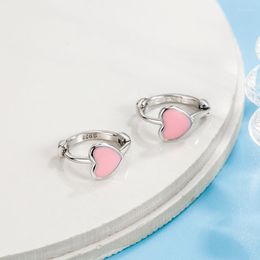 Hoop Earrings 2022 Arrive Sweet Love Heart Earring For Women Girls Party Wedding Korean Design Style Jewellery Eh461