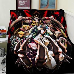 Blankets Japan Anime Overlord Albedo Soft Flannel Fleece Throw Blanket Decorative Plane Travel Warm For Sofa Cosplay Fan's Gifts