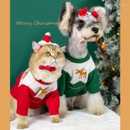 Dog Apparel Sweater Clothes Pet Ropa Perro Costume Para For Small Dogs Coat Puppy Chihuahua Teddy Retro Christmas Knitted Crochet Jersey