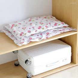 Storage Bags Vacuum Bag Red Fruit Cherry Pattern Foldable Extra Large Compressed Organizer Saving Space Seal Quilt Bed