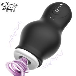 Секс-игрушка-массажер Leyilong для мужчин, автоматическое сосание, многочастотная вибрация, тренажер для черепах, упражнения на пенис, чашка самолета, товары для взрослых